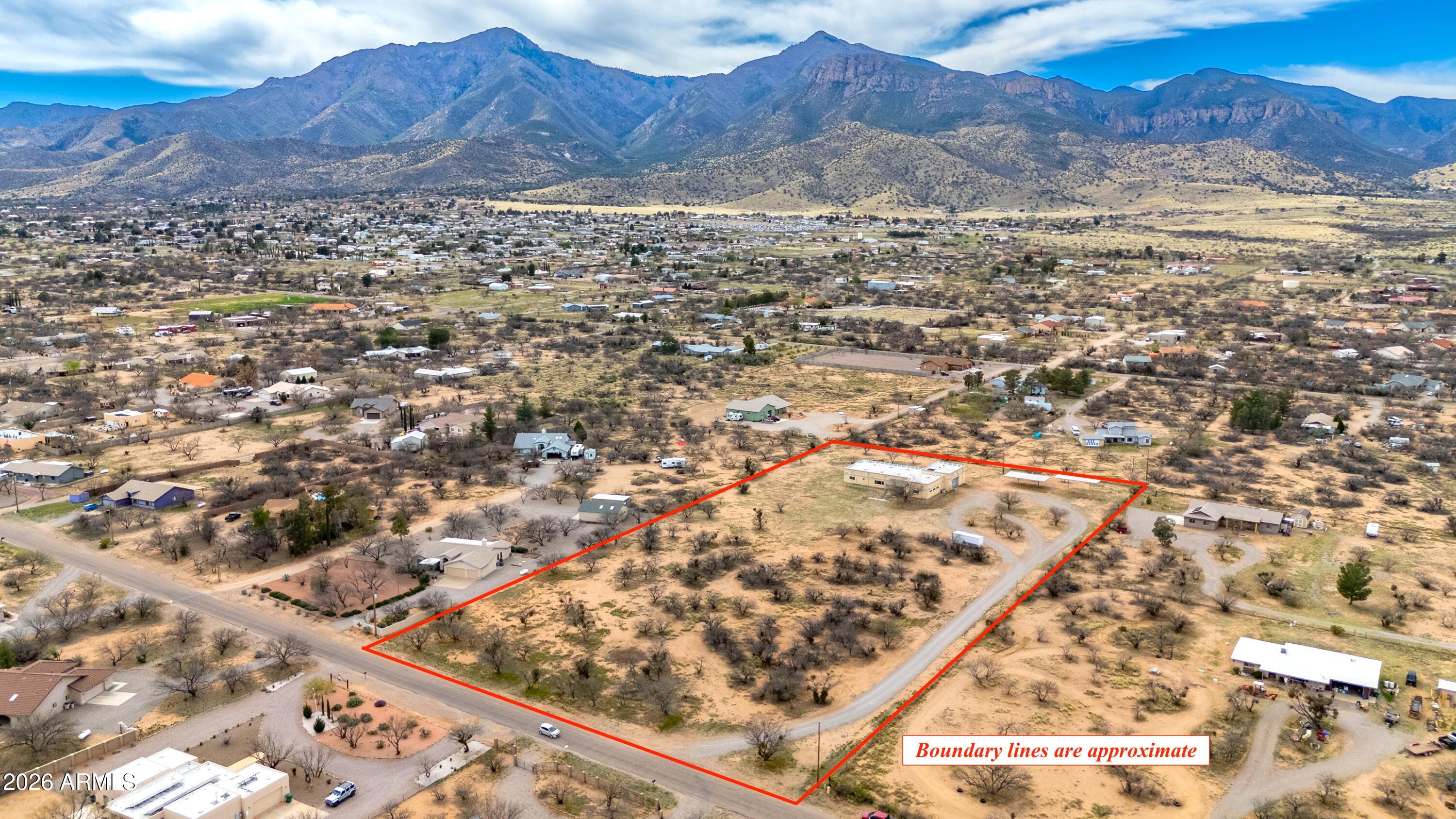 6536 South Jaxel Road Hereford, AZ 85615 - Photo 2 of 32 AERIAL BOUNDARY LINES