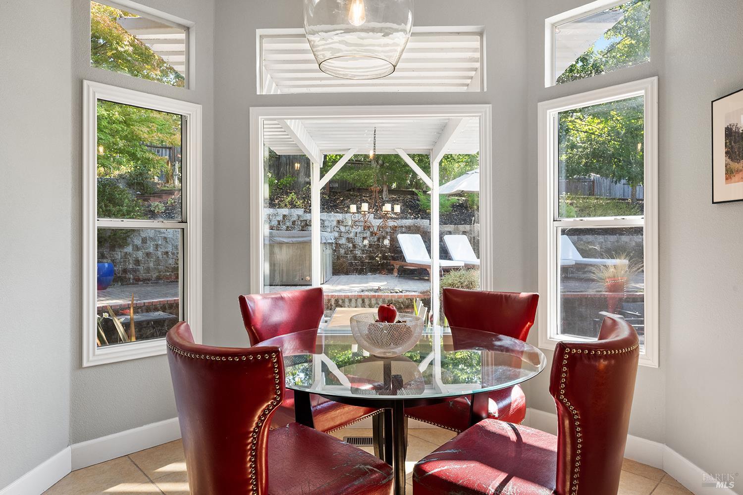3991 Haven Court Sebastopol, CA 95472 - Photo 15 of 60 a view of a dining room with furniture window and outside view