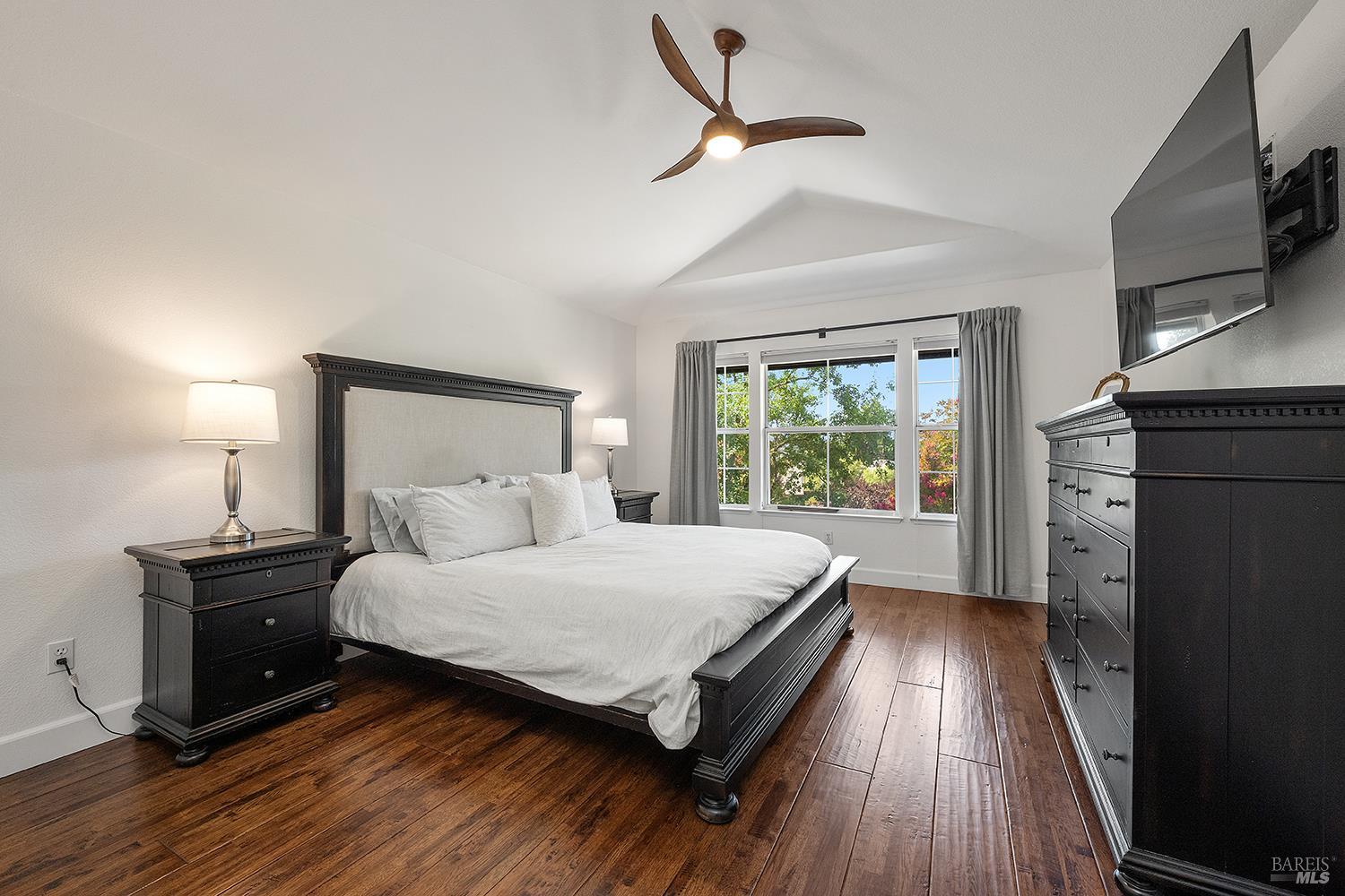 3991 Haven Court Sebastopol, CA 95472 - Photo 28 of 60 a bedroom with a bed and a night stand
