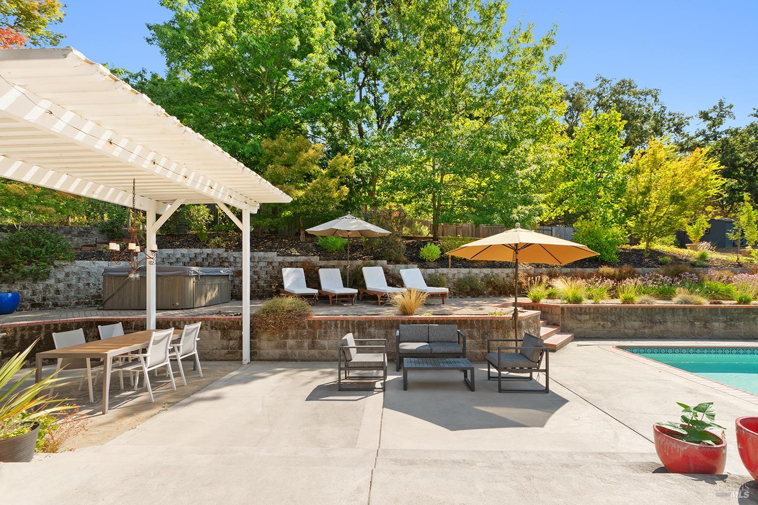 3991 Haven Court Sebastopol, CA 95472 - Photo 39 of 60 an outdoor space with patio and white umbrellas