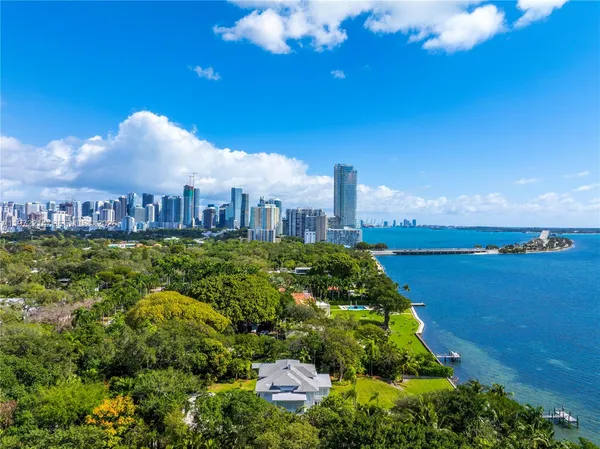 a view of swimming pool with a garden