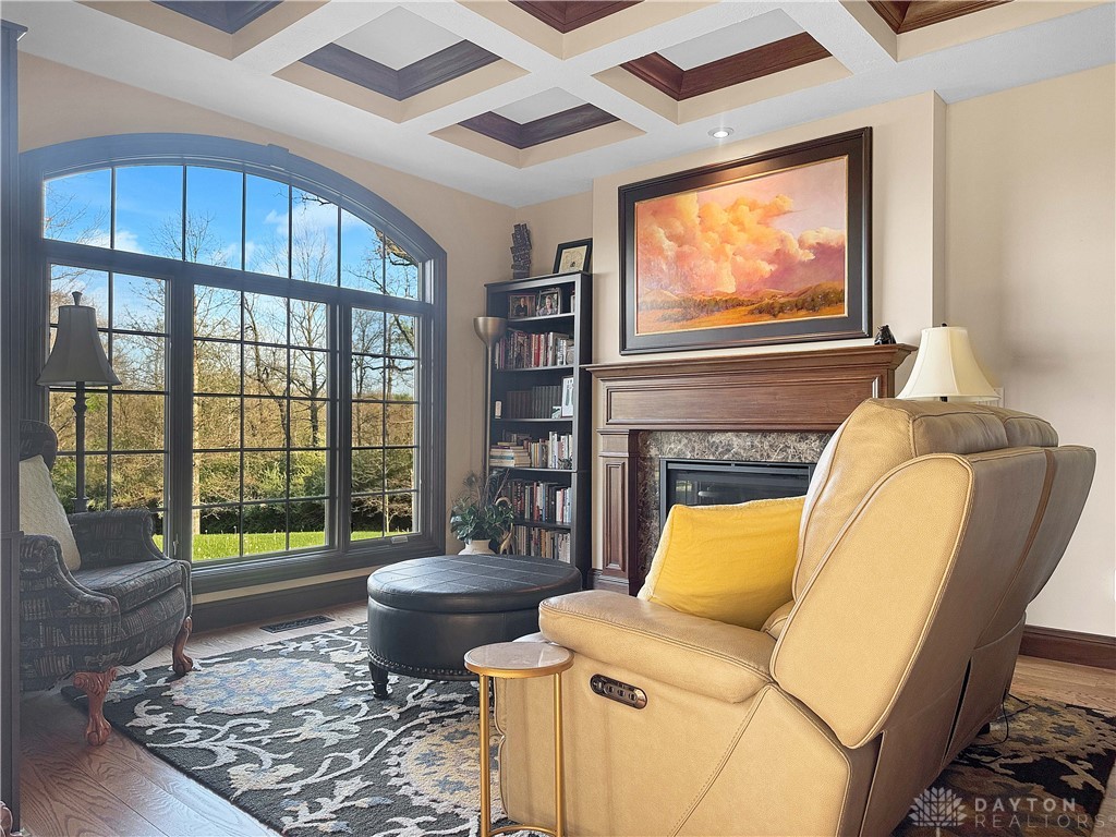 4096 Middle Urbana Road Urbana, OH 43078 - Photo 94 of 96 This inviting study features expansive views and a classic fireplace, perfect for tranquil moments.