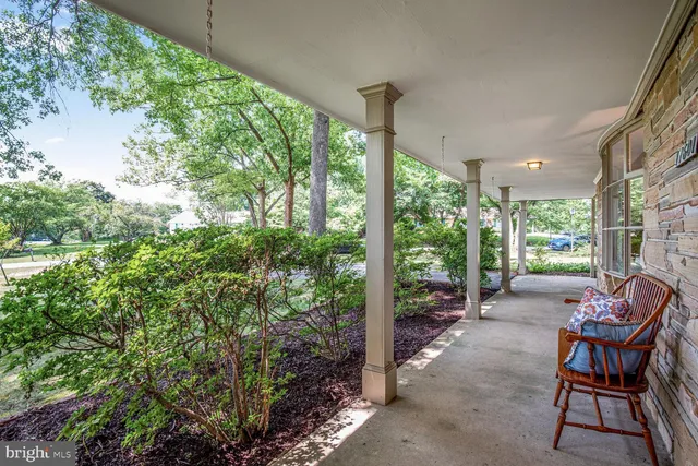 a view of an entryway with sitting area
