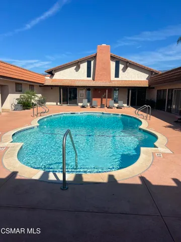 a view of a terrace with a garden