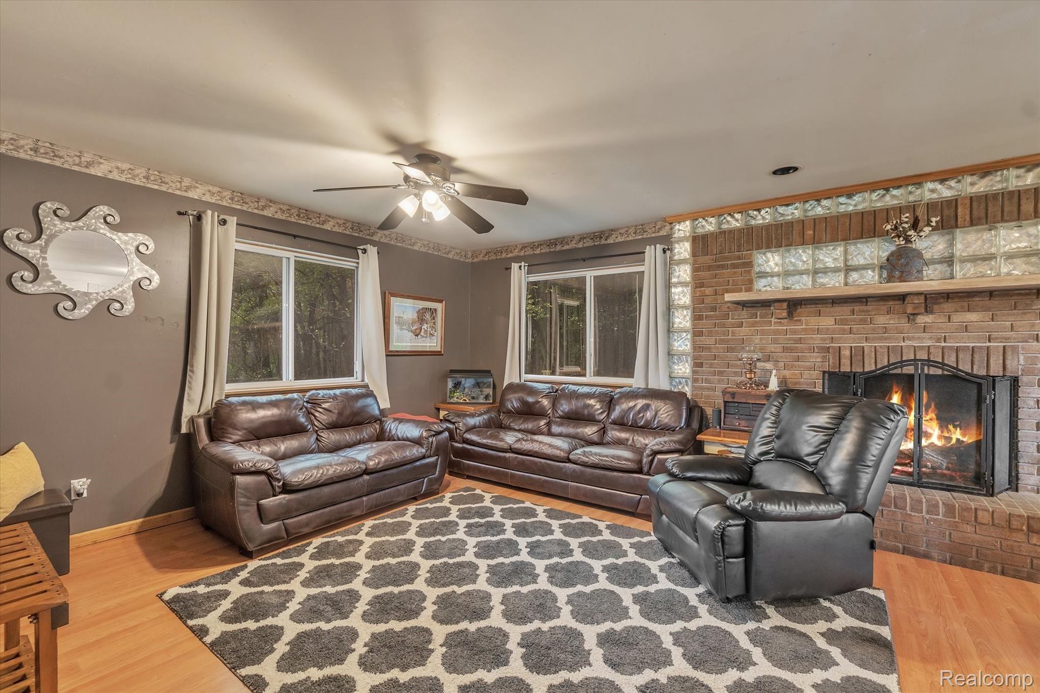 5190 South Bull Run Road Gregory, MI 48137 - Photo 5 of 38 Family Room and Fireplace