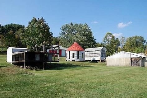Corn Crib, Rabbit and Chicken pens, multiple outbuildings