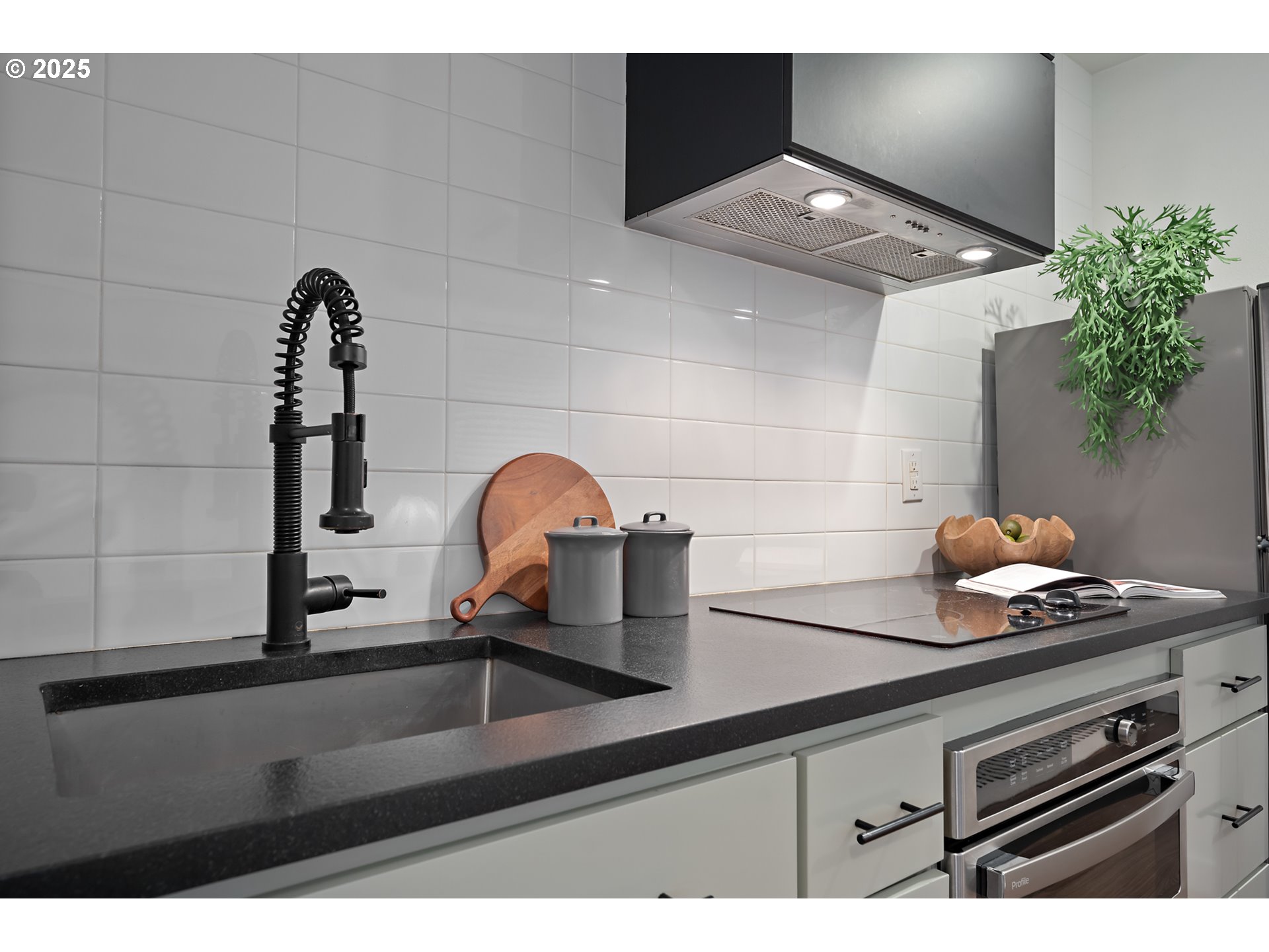 4303 Southeast Division Street Portland, OR 97206 - Photo 16 of 40 a kitchen with a sink and a potted plant