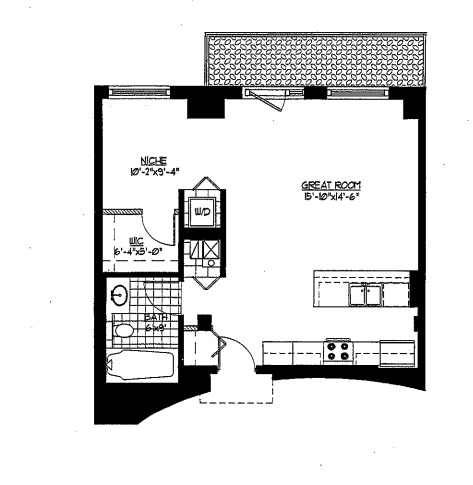 1040 West Adams Street, Unit 457 Chicago, IL 60607 - Photo 16 of 21 a picture of a bench in front of a window