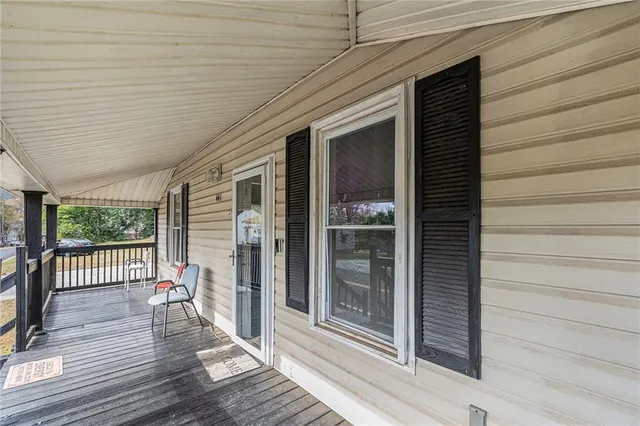 a view of a house with a balcony
