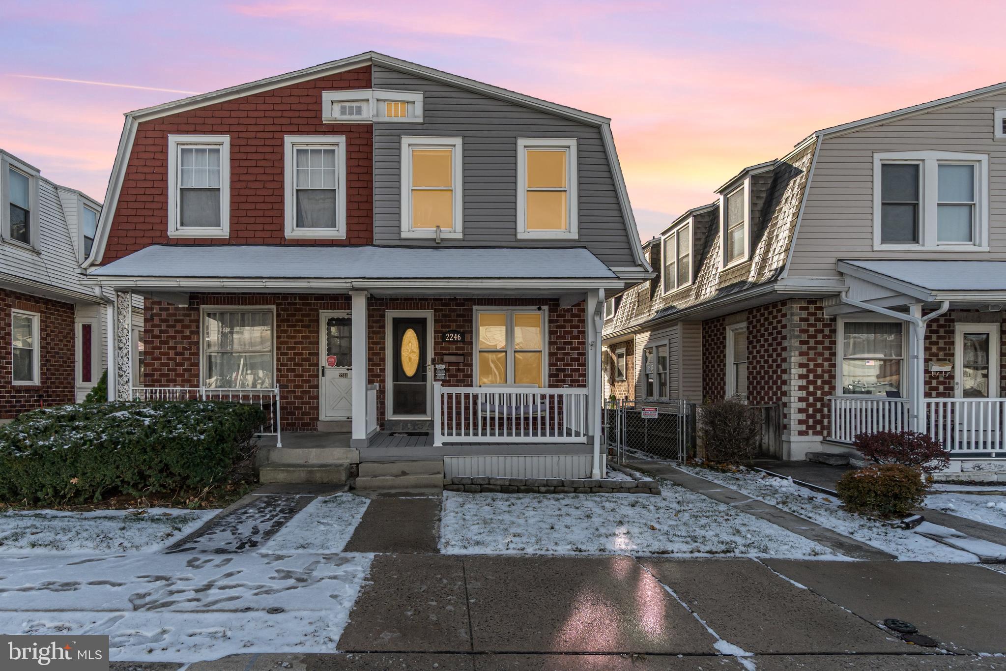 a front view of a house