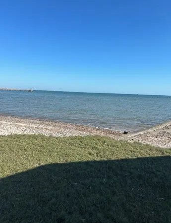 a view of an ocean and beach