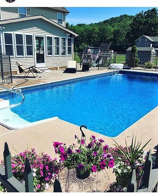 78 Labar Road Bangor, PA 18013 - Photo 13 of 38 POOL AREA IN SUMMER