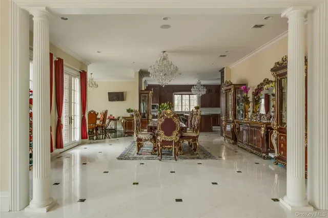 a living room with a couch and a table