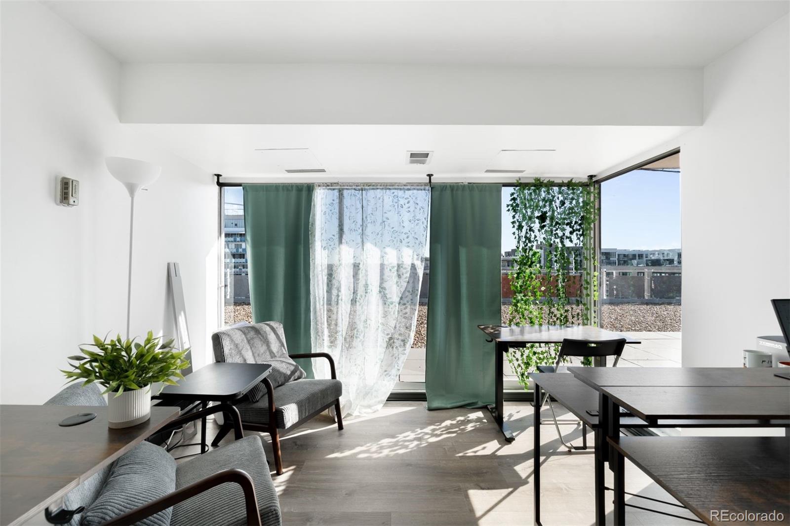 1121 Albion Street, Unit 704 Denver, CO 80220 - Photo 19 of 25 a living room with furniture and a potted plant