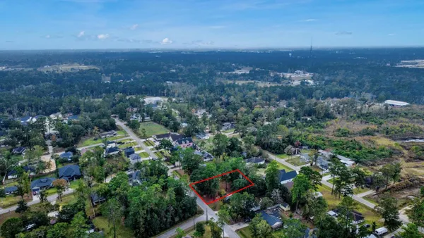 an aerial view of multiple house
