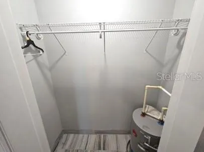 a bathroom with a shower and toilet