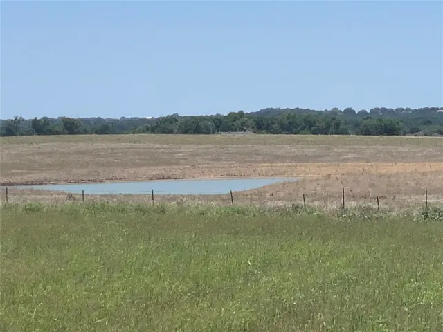 a view of a lake from a yard