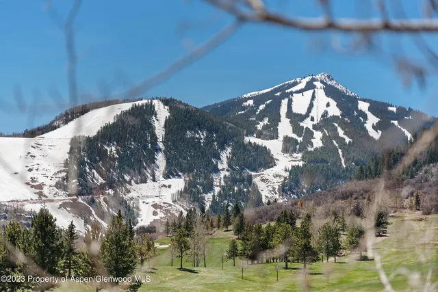 a view of a backyard with couches under an umbrella