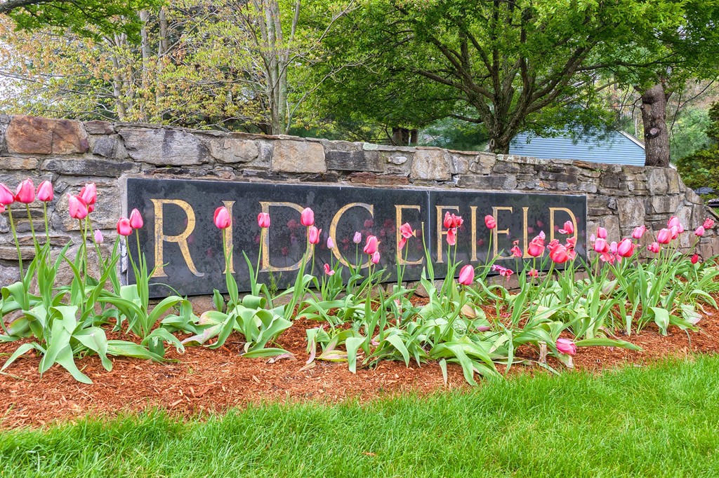 703 Ridgefield Circle, Unit A Clinton, MA 01510 - Photo 9 of 13 a sign that is in front of flowers