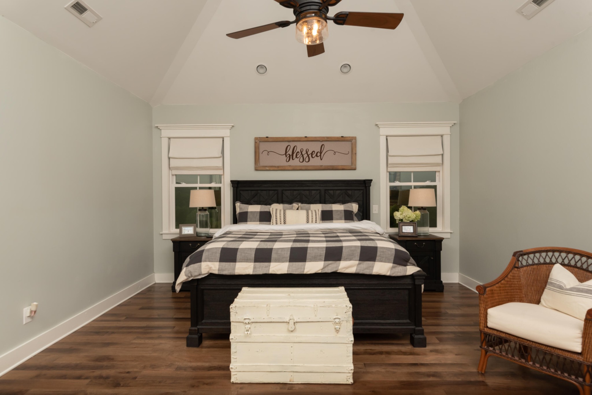 6925 Spring Place Road Southeast Old Fort, TN 37362 - Photo 30 of 46 a bedroom with a bed and wooden floor