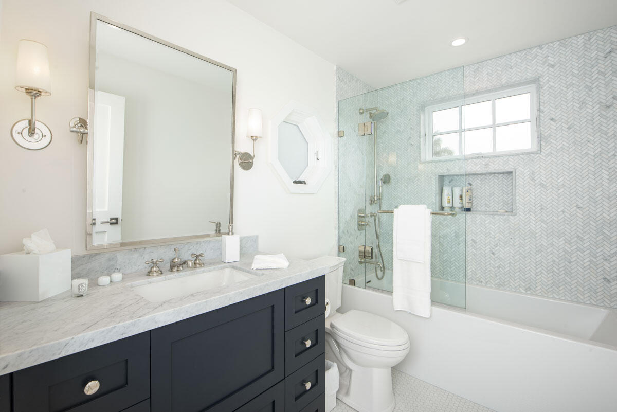 1112 Hill Road Montecito, CA 93108 - Photo 23 of 33 a bathroom with a sink toilet and shower