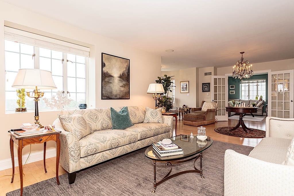 20 Chapel Street, Unit C1001 Brookline, MA 02446 - Photo 6 of 28 a living room with furniture and a large window
