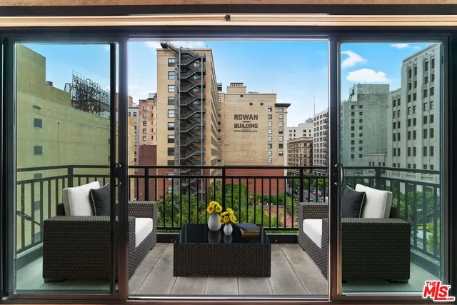 a view of balcony with couch