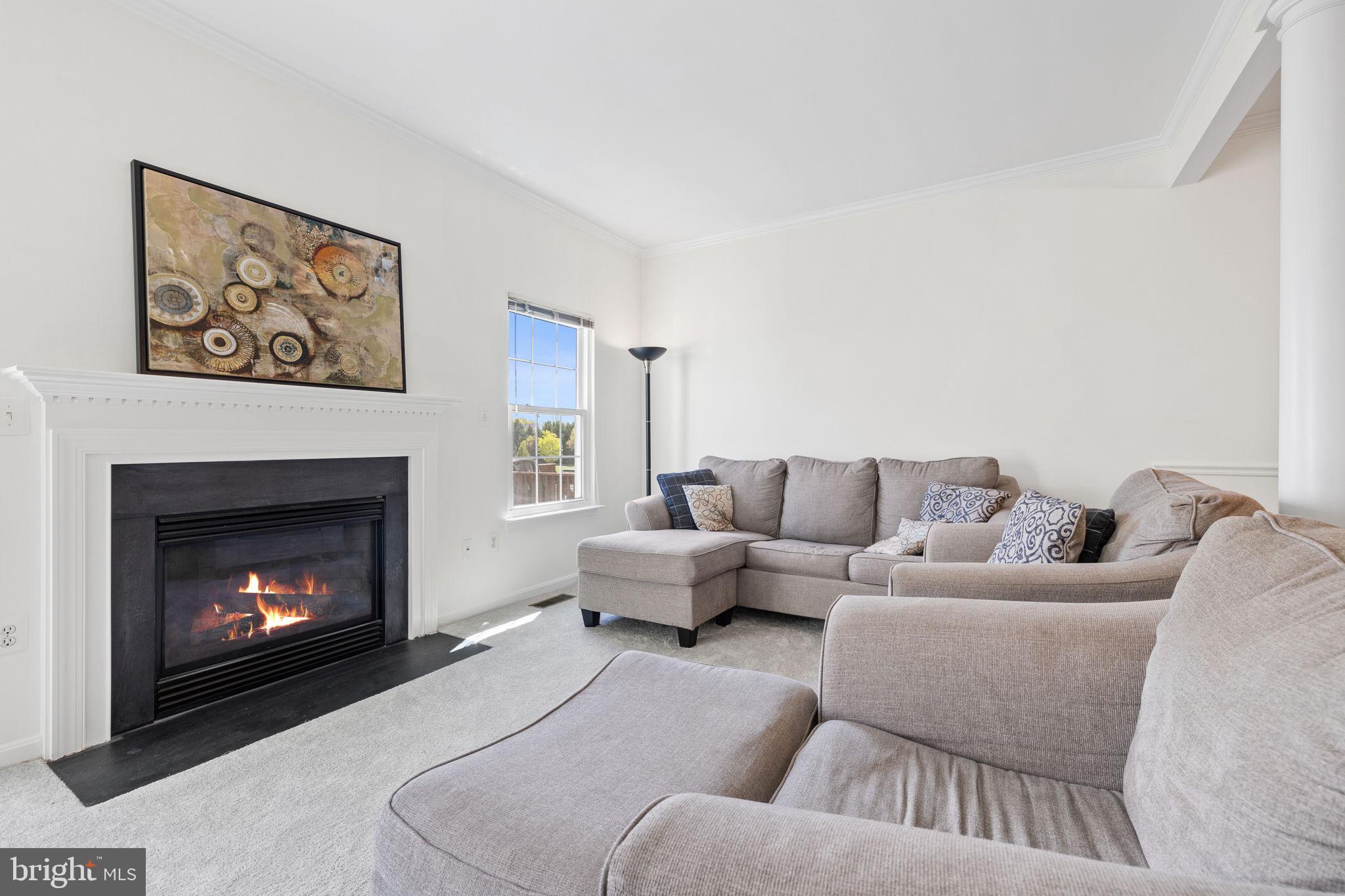 8777 Dunstable Loop Bristow, VA 20136 - Photo 8 of 25 a living room with furniture and a fireplace