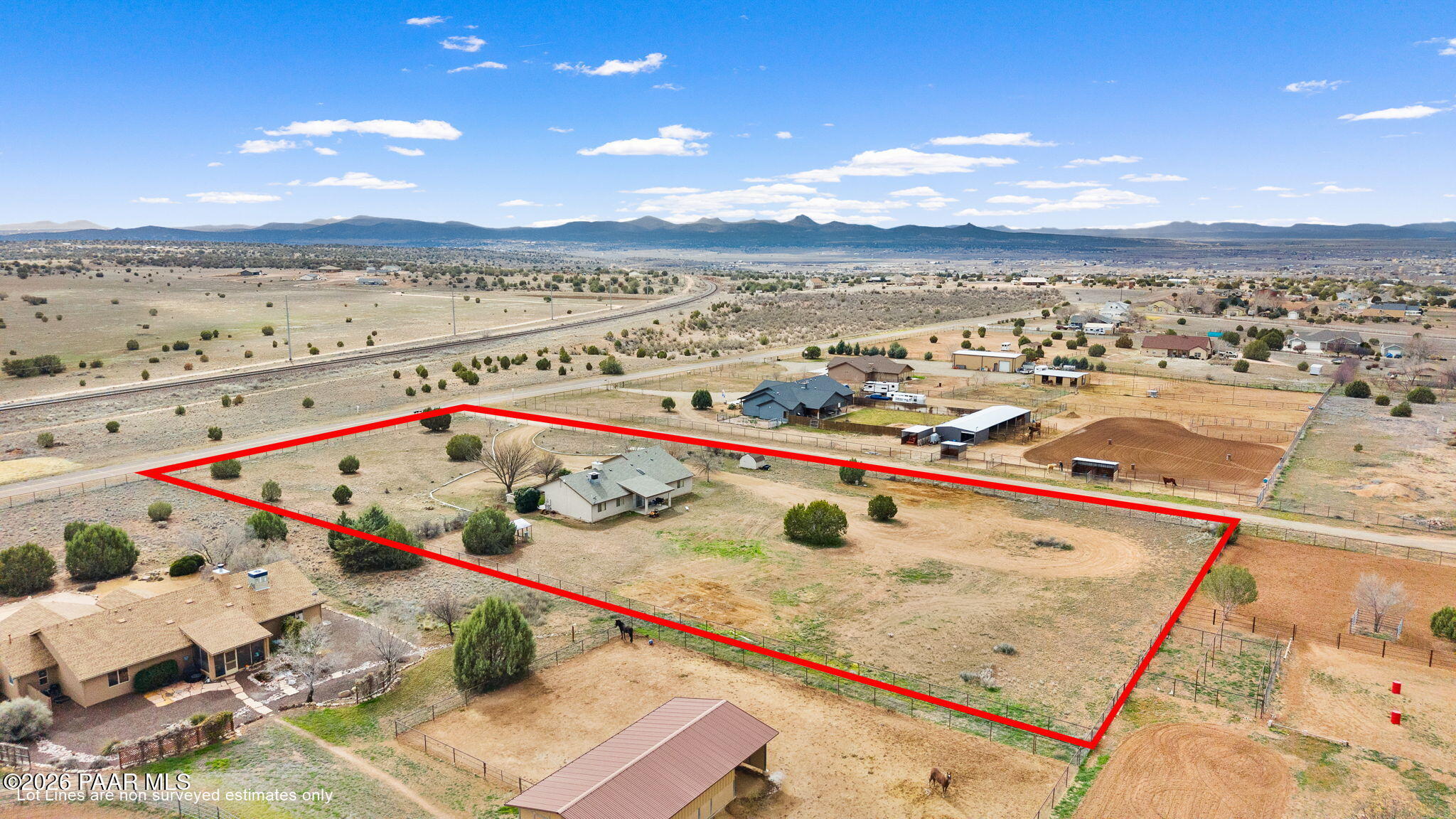 1680 East Verde Ranch Road Paulden, AZ 86334 - Photo 41 of 44 41-Aerial Back (1) Lot Lines