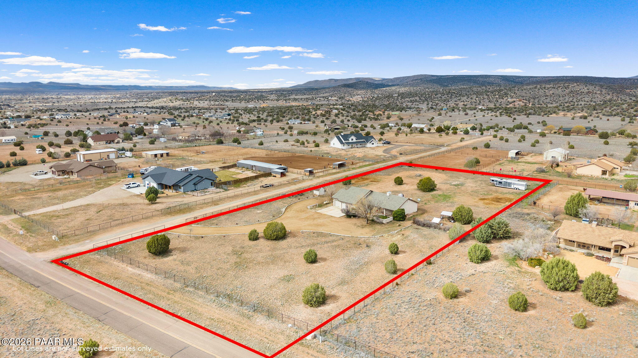 1680 East Verde Ranch Road Paulden, AZ 86334 - Photo 44 of 44 5-Aerial Front (2) Lot Lines
