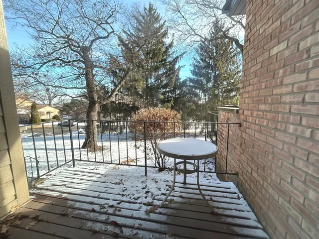 a view of a deck with a patio