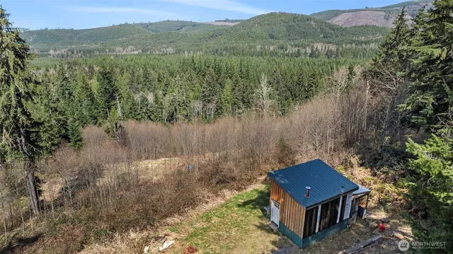 a view of a wooden bridge