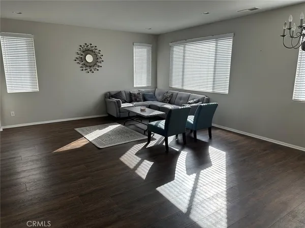 a workspace with wooden floor