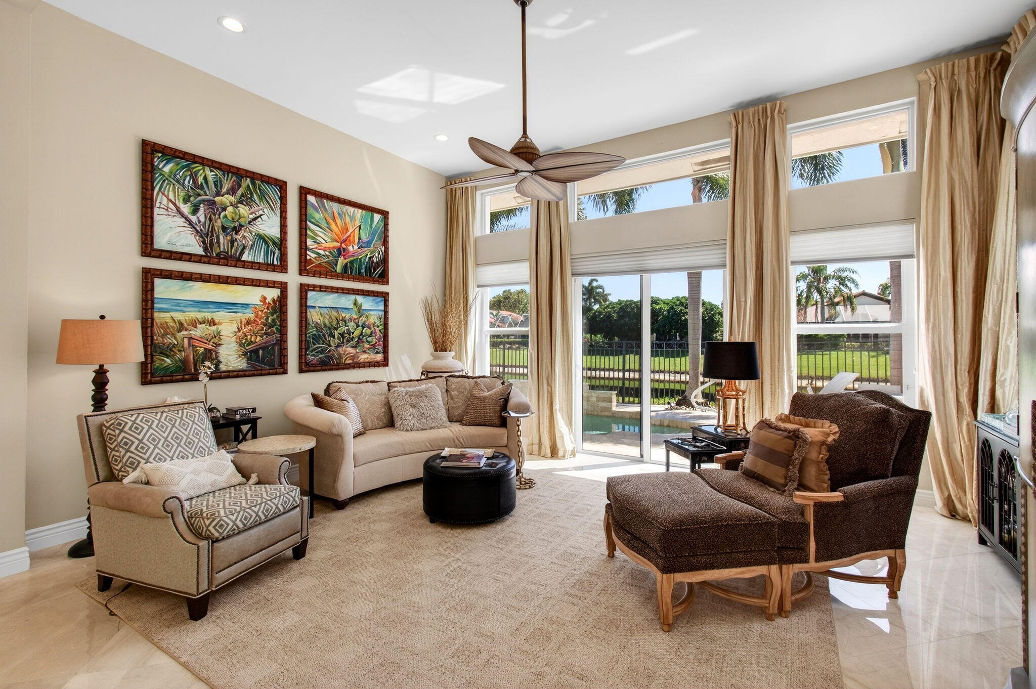 6160 Northwest 24th Street Boca Raton, FL 33434 - Photo 17 of 108 Living Room with Pool and Lake View