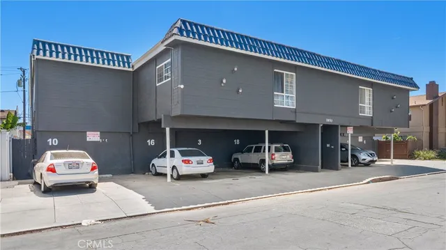 a car parked in front of a building