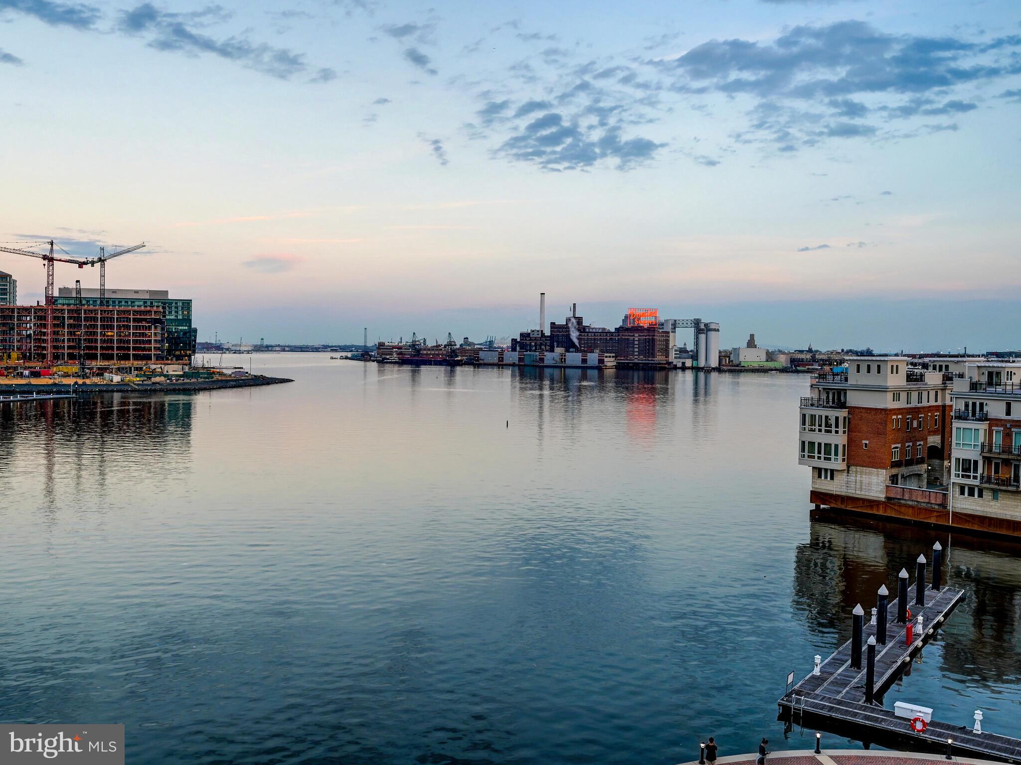 801 Key Highway, Unit P54 Baltimore, MD 21230 - Photo 62 of 81 a view of a lake with tall buildings in ocean