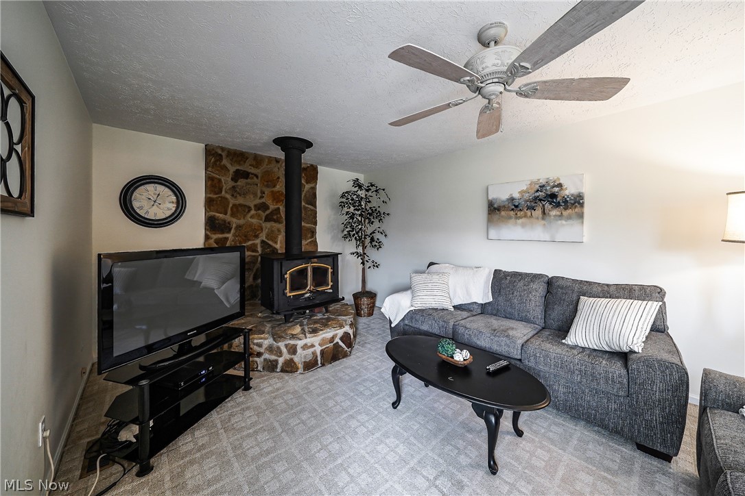 3770 Winchell Road Mantua, OH 44255 - Photo 10 of 34 family room with wood burning stove.