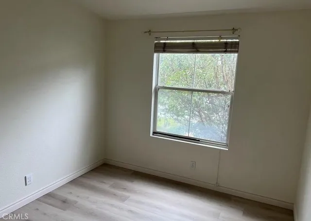 an empty room with a window