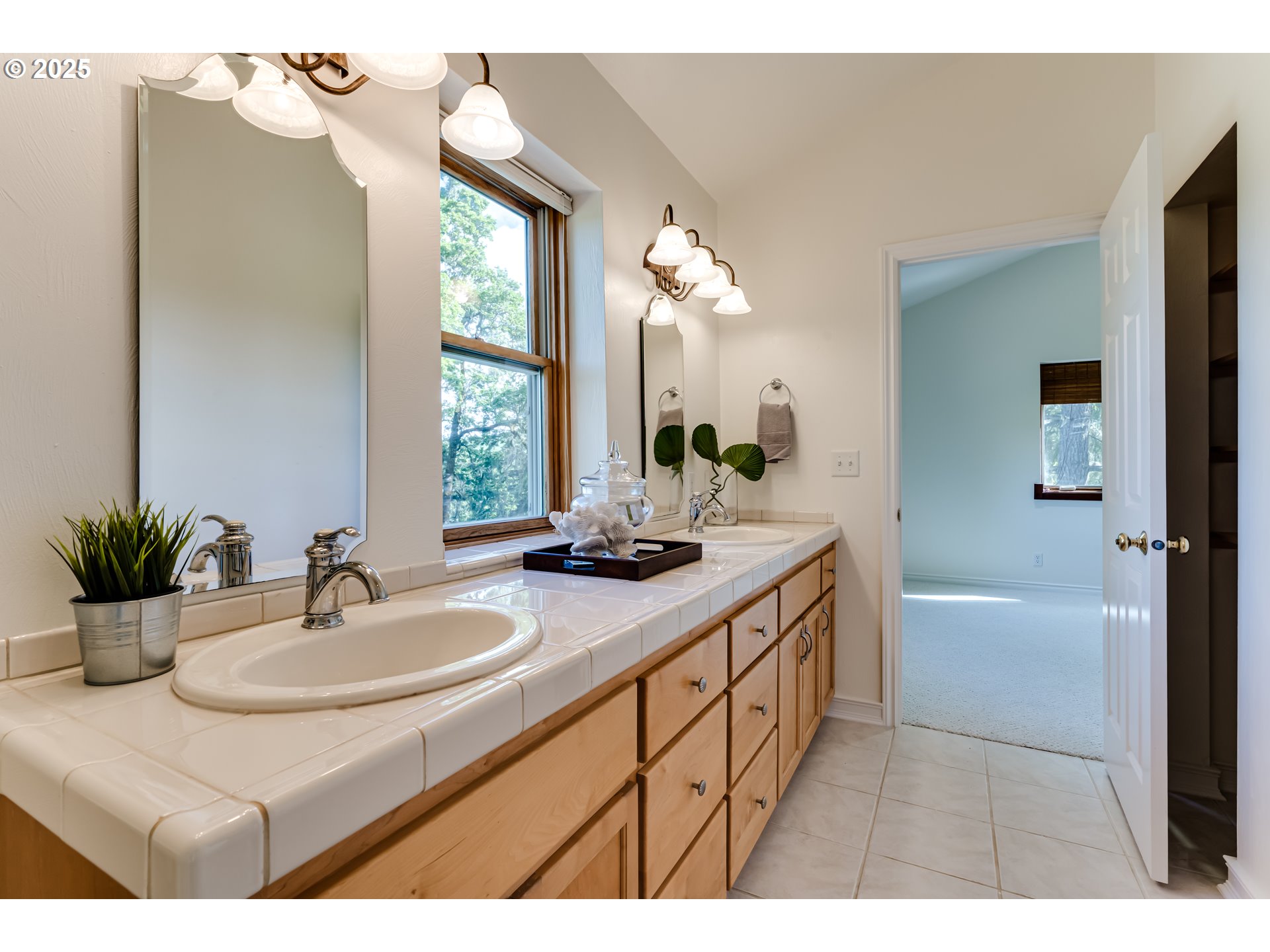 27161 Briggs Hill Road Eugene, OR 97405 - Photo 32 of 47 a bathroom with a sink and a mirror