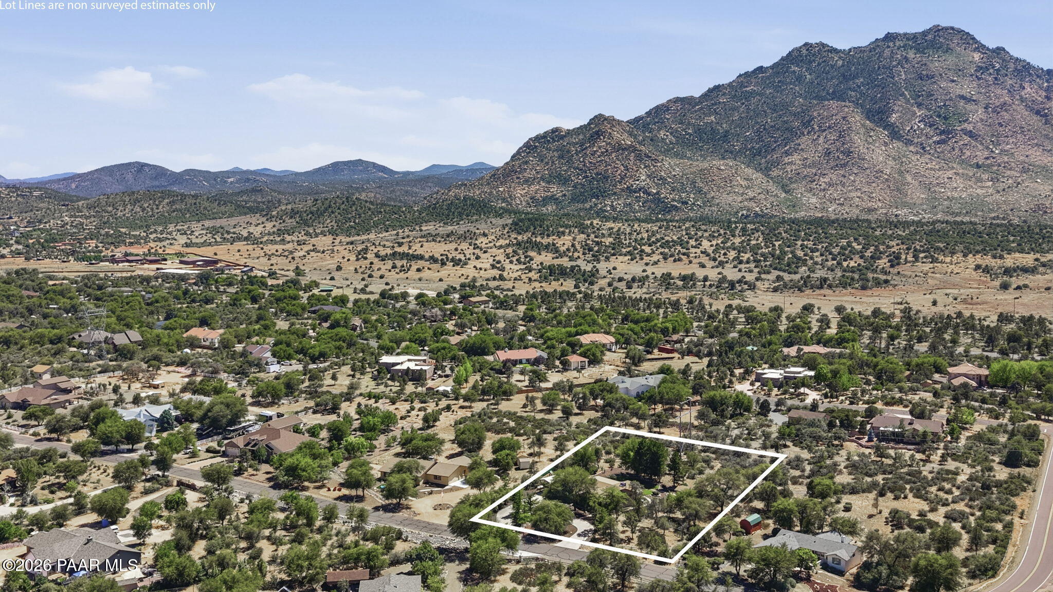 2855 West Willow Oak Road Prescott, AZ 86305 - Photo 40 of 43 Aerial View of Granite Mountain