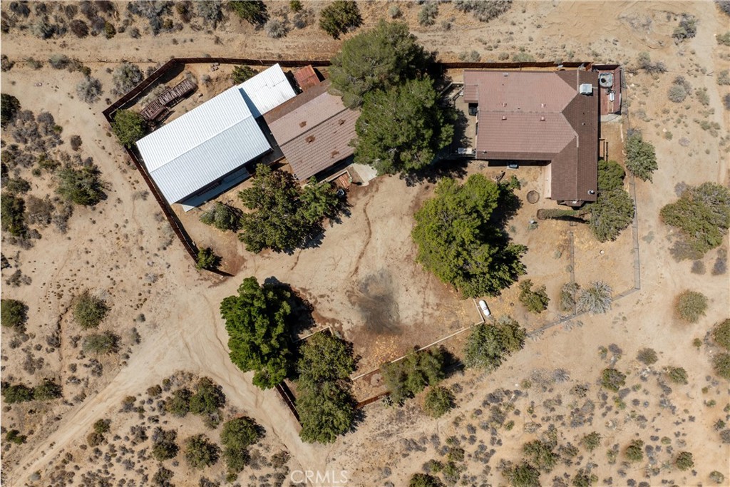 32451 Valyermo Road Pearblossom, CA 93553 - Photo 28 of 38 an aerial view of a house with a yard