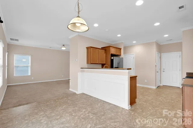 a view of kitchen and window