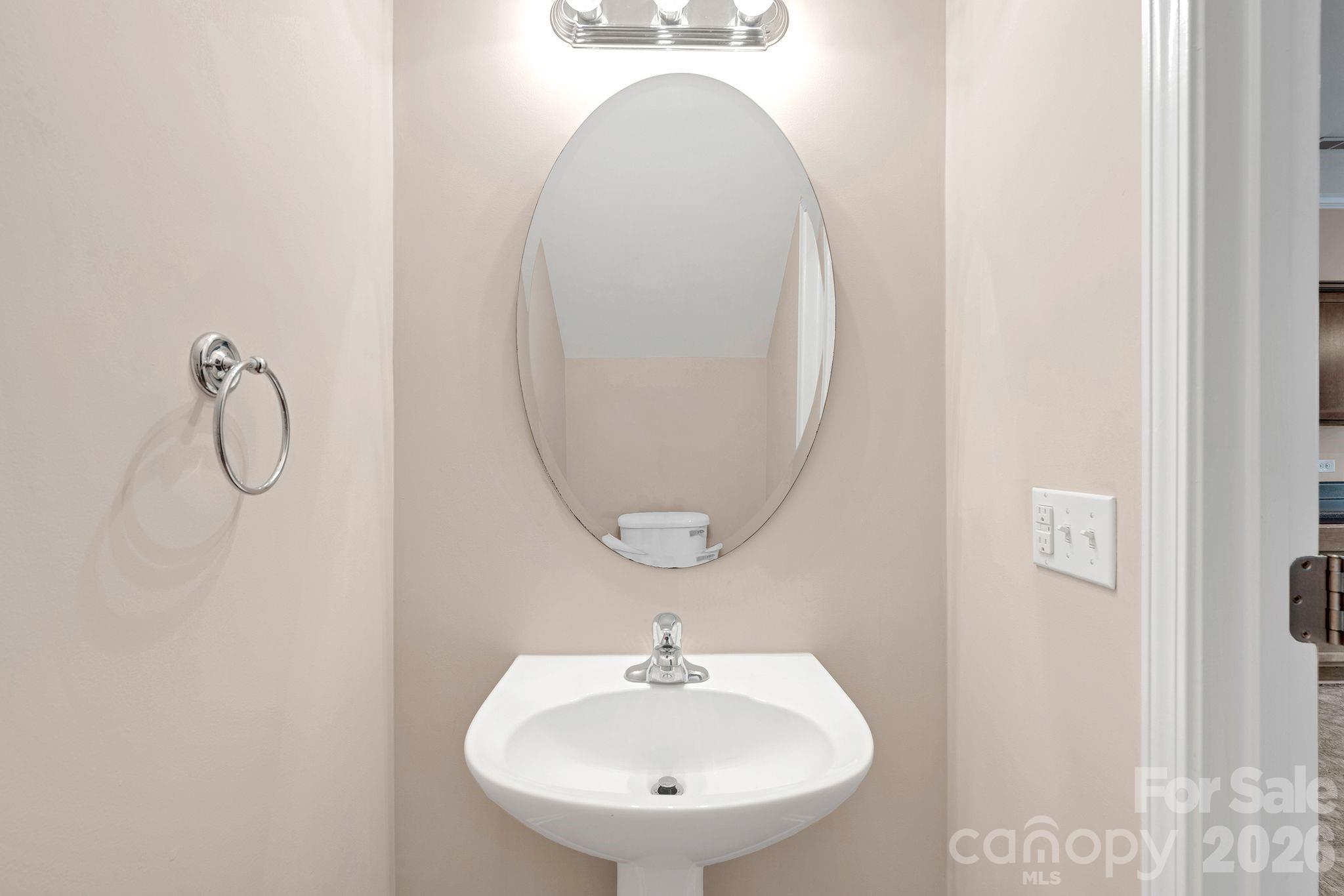 13718 Porter Creek Road Charlotte, NC 28262 - Photo 16 of 45 a bathroom with a sink and mirror