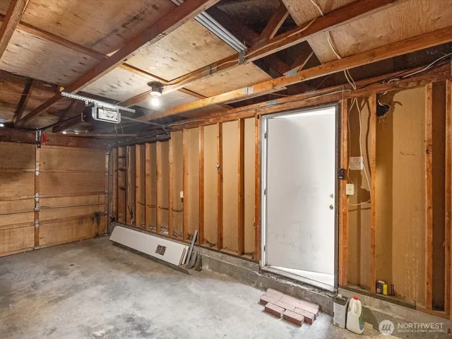 a view of a room with racks