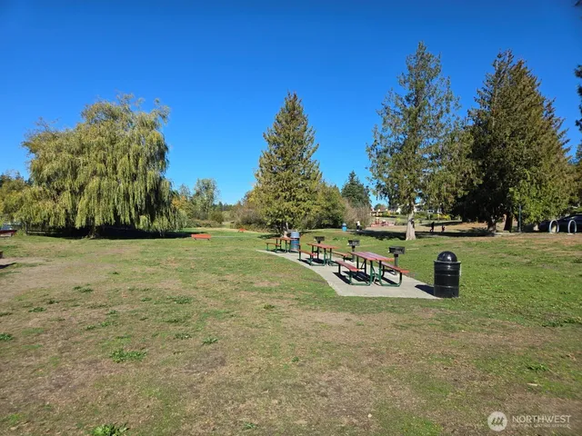 a view of outdoor space with garden