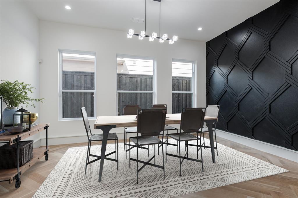 7503 Robin Road Dallas, TX 75209 - Photo 7 of 34 Dining space featuring recessed lighting and baseboards