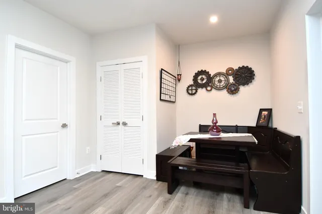 a view of a workspace with furniture