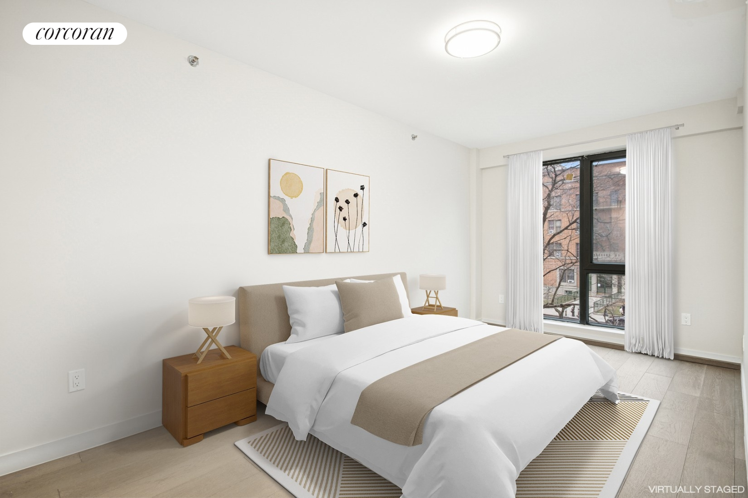 608 Ocean Avenue, Unit 402 Brooklyn, NY 11226 - Photo 5 of 8 a bedroom with a large bed and a window