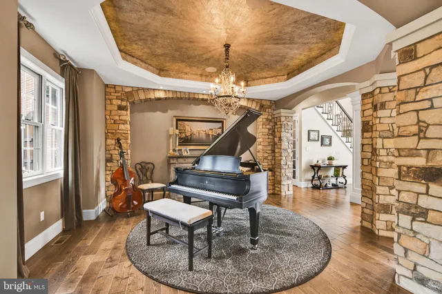 a bathroom with a mirror and a shower