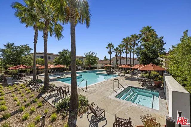 a view of an outdoor space with seating